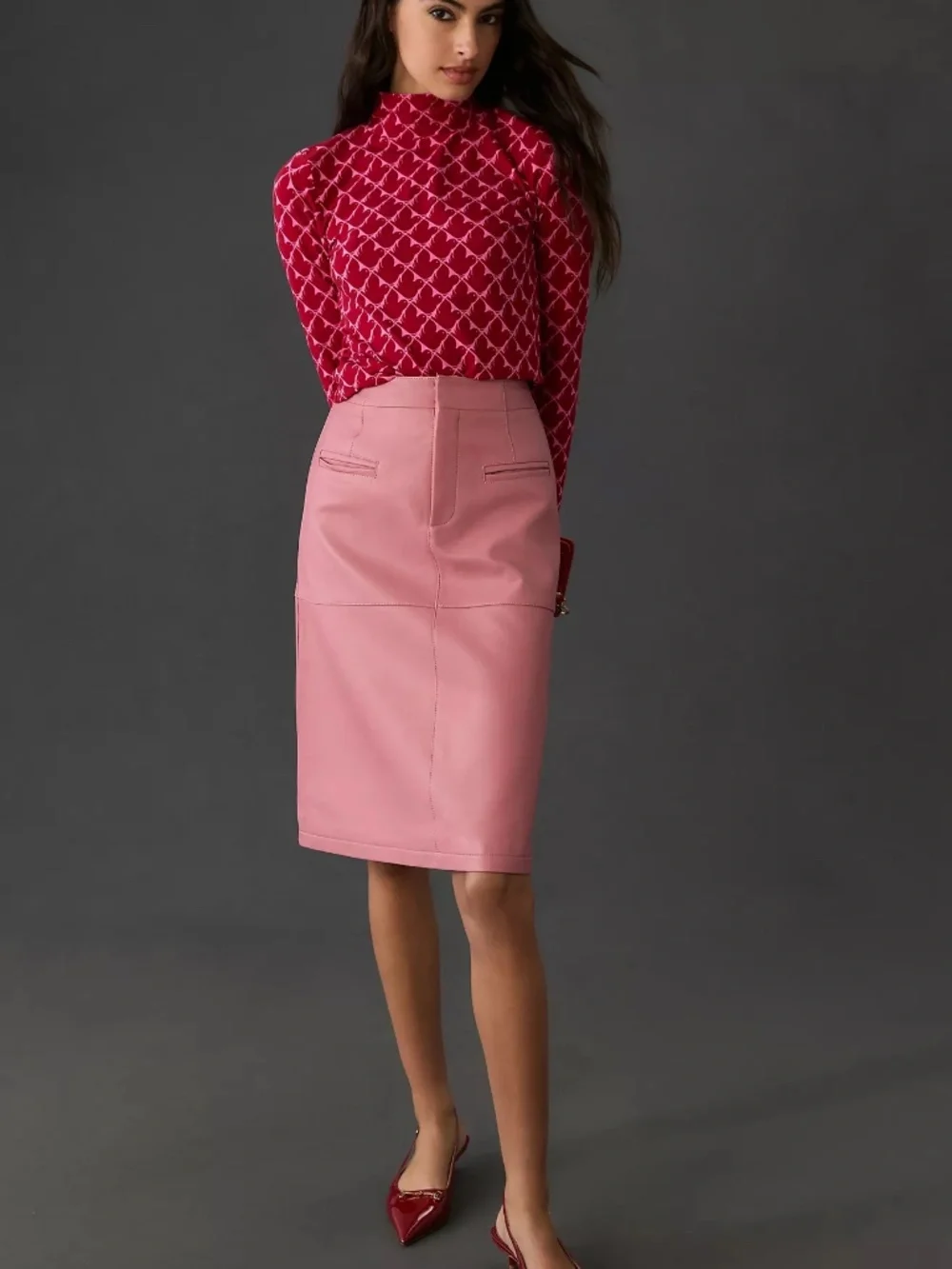 Cecilia Pettersson for Anthropologie Printed Turtleneck Top M